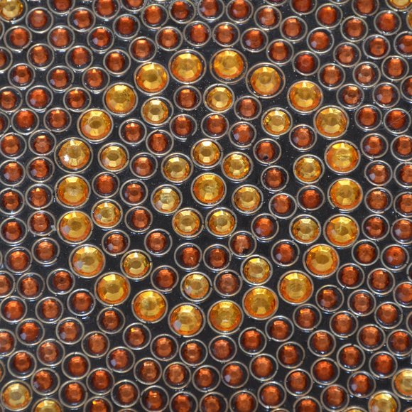 KIM SEYBERT HOLIDAY FALL BROWN GOLD CRYSTAL BEADED PLACEMAT CHARGER CENTERPIECE - Picture 4 of 10